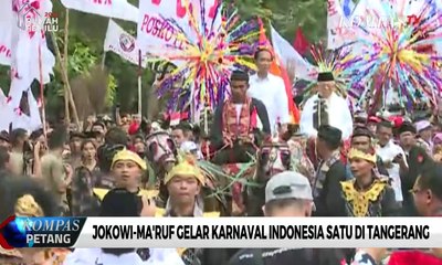 Di Tangerang, Jokowi-Ma'ruf Ikuti Pawai Karnaval Bersatu