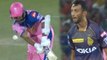 IPL 2019 RR vs KKR: Prasidh Krishna trapped Ajinkya Rahane infront, Blow for Royals| वनइंडिया हिंदी