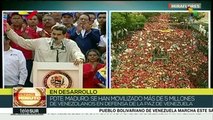 Venezuela: Llega marcha antiimperialista a Miraflores
