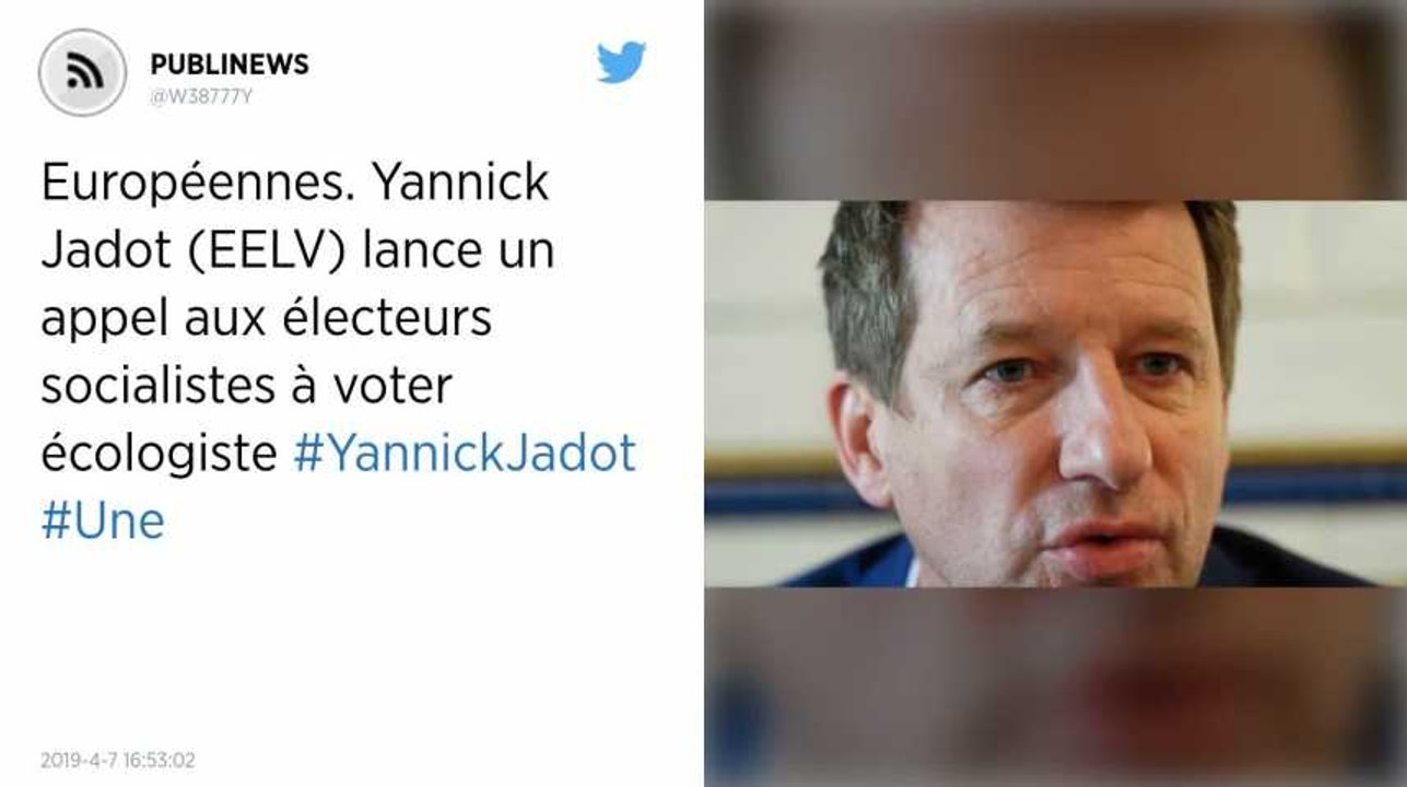 Européennes. Yannick Jadot (EELV) lance un appe...