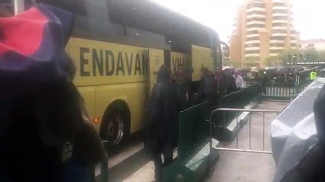 Betis-Villarreal: Llegada de Villarreal al Benito Villamarín