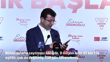 Ekrem İmamoğlu, kürsüye hesap makinesi ile çıktı