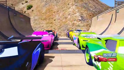 CARS 3 CANYON CROSS JUMP PARKOUR CHALLENGE (Cars 3 Challenge)