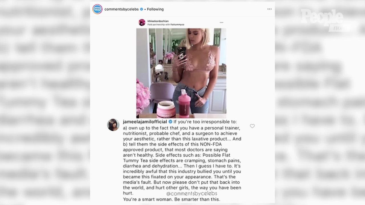 Jameela Jamil Applauds Khloé Kardashian for Deleting Diet Shake Instagram Ad: 'There Is Hope'