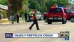 3 dead, 3 firefighters hurt after truck, fire engine collide