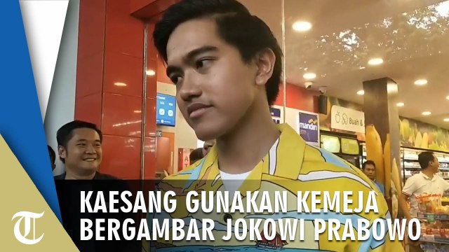 Buka Gerai Kopi, Kaesang Gunakan Baju Bergambar Ilustrasi Jokowi dan Prabowo