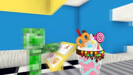 Monster School: WORK AT MILKSHAKES! - Minecraft Animation