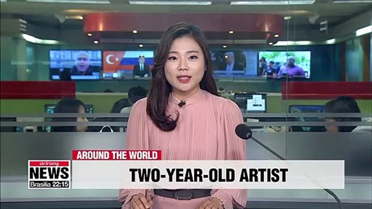 Two-year-old artist Lola June's paintings sell for over $1000