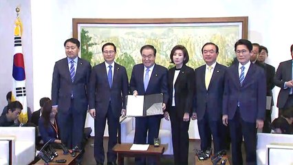 [현장영상] '4월 국회 시작' 국회의장·여야 5당 회동 / YTN