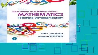 Elementary and Middle School Mathematics: Teaching Developmentally