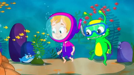 Groovy el Marciano y Phoebe ayudan a bebé tiburón a encontrar a su familia - Dibujos infantiles
