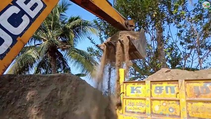 HMT Tractor vs JCB 3DX Machine | Tractor Trailer loaded by JCB |