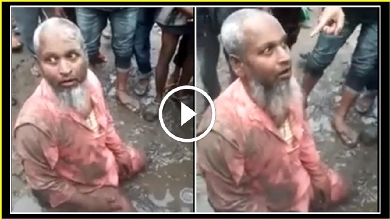 Hindu Radicals thrash Muslim and forced him to eat pork