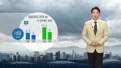 [날씨] 내일 아침까지 전국 비, 기온 '뚝'...낮 동안에도 쌀쌀 / YTN