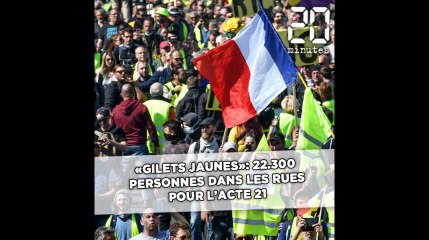 «Gilets jaunes»: 22 300 personnes dans les rues pour l'acte 21, selon le Ministère de l'Intérieur