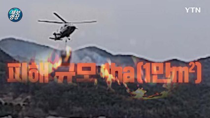 [제보영상] 경북 예천 담뱃불에 시작된 산불, 헬기 6대 출동 / YTN