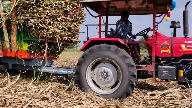 Mahindra Sarpanch 585 DI Tractor | New tractor with sugarcane Trolley |