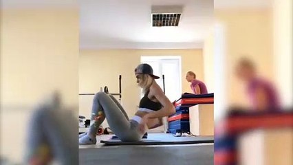 Nice training  of the beautiful Yuliia Levchenko