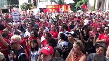 Thousands gather in support of imprisoned former Brazilian president Lula da Silva
