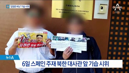 “형 살해한 김정은”…스페인 北 대사관에 전단 살포