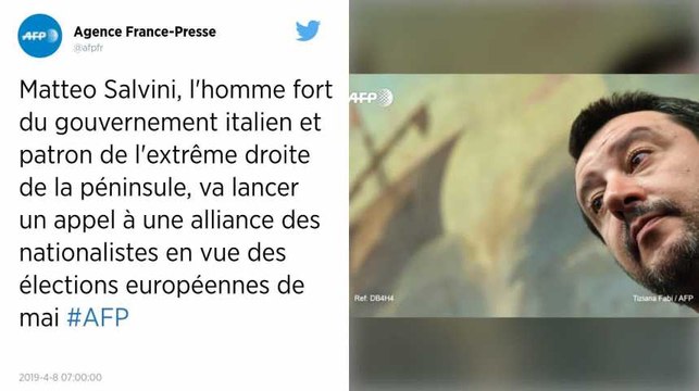 Européennes: Salvini lance un appel pour une alliance des souverainistes