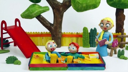 Hulk Plays with Sand ❤ Frozen Elsa, Hulk & Superhero Babies Cartoons ❤ Play Doh Stop Motion