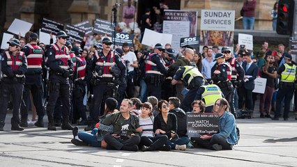 Arrestados tras manifestarse en favor de los derechos de los animales
