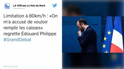 80 km/h : "On m'a accusé de vouloir remplir les caisses", dénonce Édouard Philippe