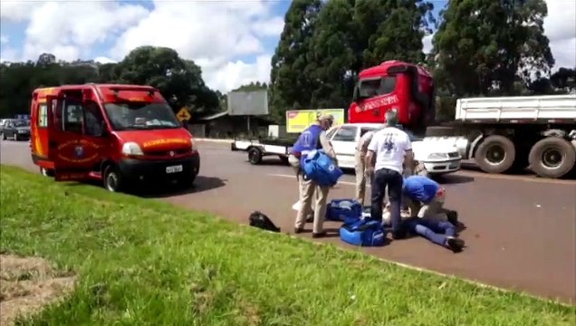 Homem morre atropelado por carreta na BR-277