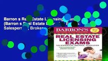 Barron s Real Estate Licensing Exams (Barron s Real Estate Licensing Exams: Salesperson, Broker,