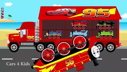 اللون ماك شاحنة & القطار توماس النقل في سيارات الكرتون للأطفال الأرقام الفيديو