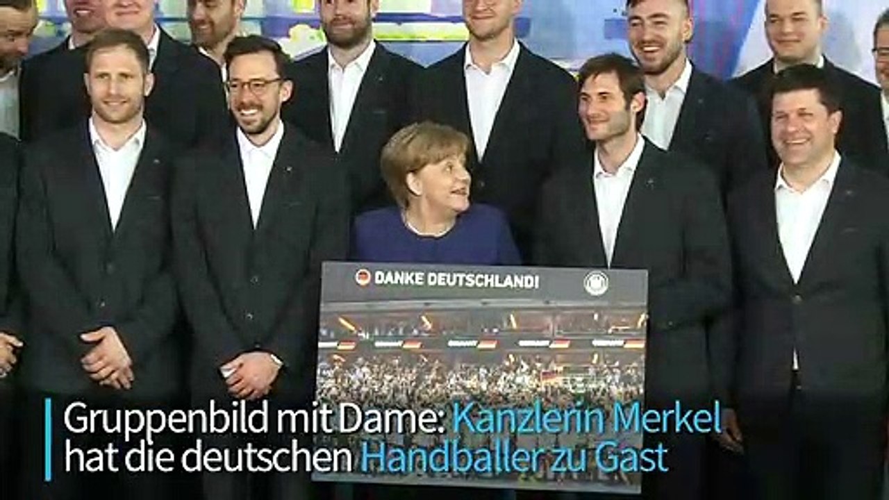 Merkel und der handball