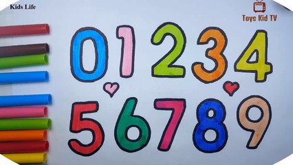 How to draw Learn numbers for kids - Kids Life