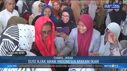 Menteri Susi Berkunjung ke Dua Pesantren di Ciamis
