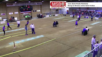 Première demi-finale, tir en relais féminin, Bourg-en-Bresse contre Saint-Vulbas, France Tirs, Martigues 2019