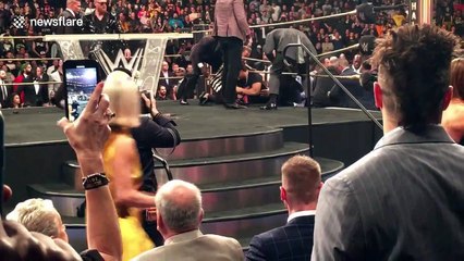 Bret 'the Hitman' Hart attacked during WWE Hall of Fame speech