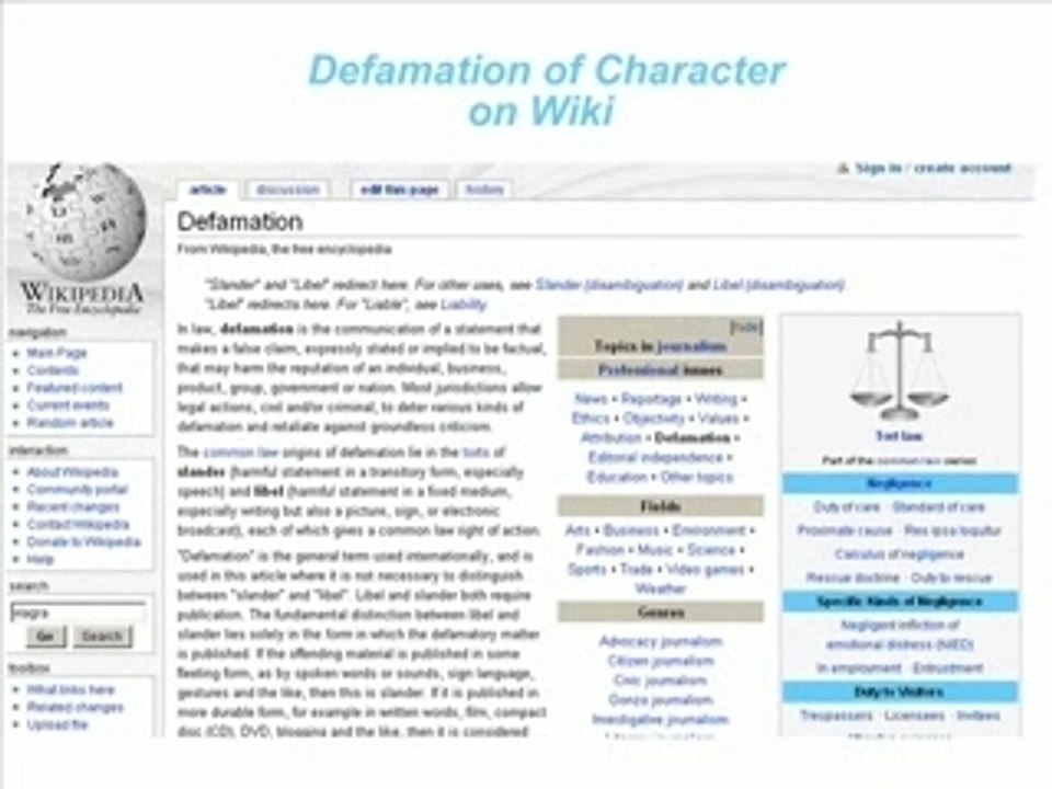 Defamation