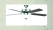 Concord Fans 52HES5ESN 52 Inch Heritage Sq Ceiling Fan with Bowl Lt  Satin Nickel