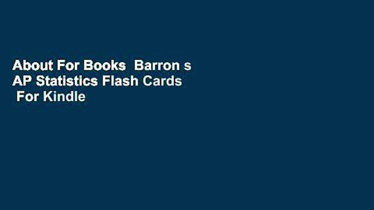 About For Books  Barron s AP Statistics Flash Cards  For Kindle