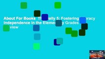 About For Books  The Daily 5: Fostering Literacy Independence in the Elementary Grades  Review