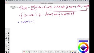 Integrate with trig identities (1-tan^2(x)):sec^2(x) dx