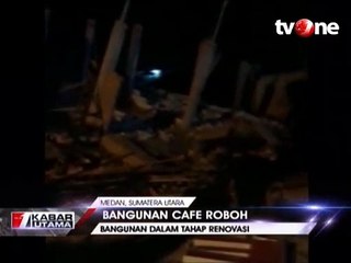 Bangunan Kafe di Medan Roboh