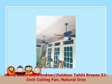 Home Decorators IndoorOutdoor Tahiti Breeze 52Inch Ceiling Fan Natural Iron