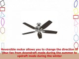 Hunter 53318 Newsome Ceiling Fan with Light 52Large Brushed Nickel