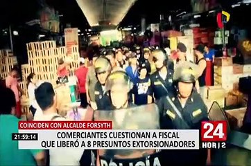 La Victoria: comerciantes cuestionan a fiscal que liberó a 8 presuntos extorsionadores