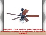 Litex EC52ABZ5C1 Lukins IndoorOutdoor Ceiling Fan with Five Reversible WalnutTeak ABS