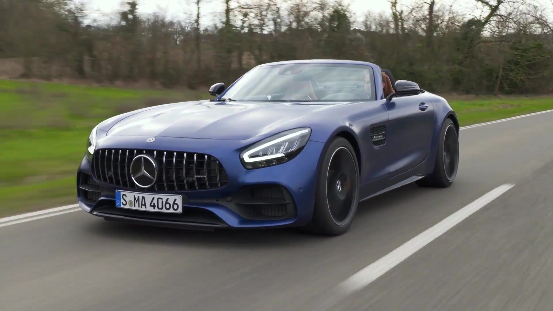 Mercedes Amg Gt C Roadster In Brilliant Blue Driving Video Video Dailymotion