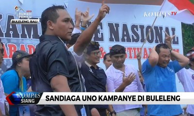 Meski Hujan Deras, Sandiaga Uno Tetap Berorasi di Hadapan Warga Bali