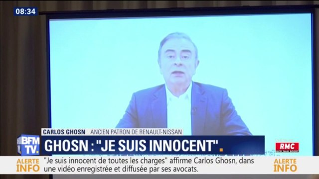 Je suis innocent : Dans une vidéo Carlos Ghosn réfute toutes les accusations contre lui et dénonce un complot