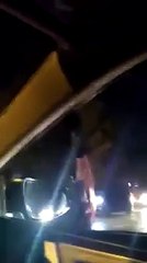 Couple records video as they were Stoppedby AIG CTD Karachi last night.